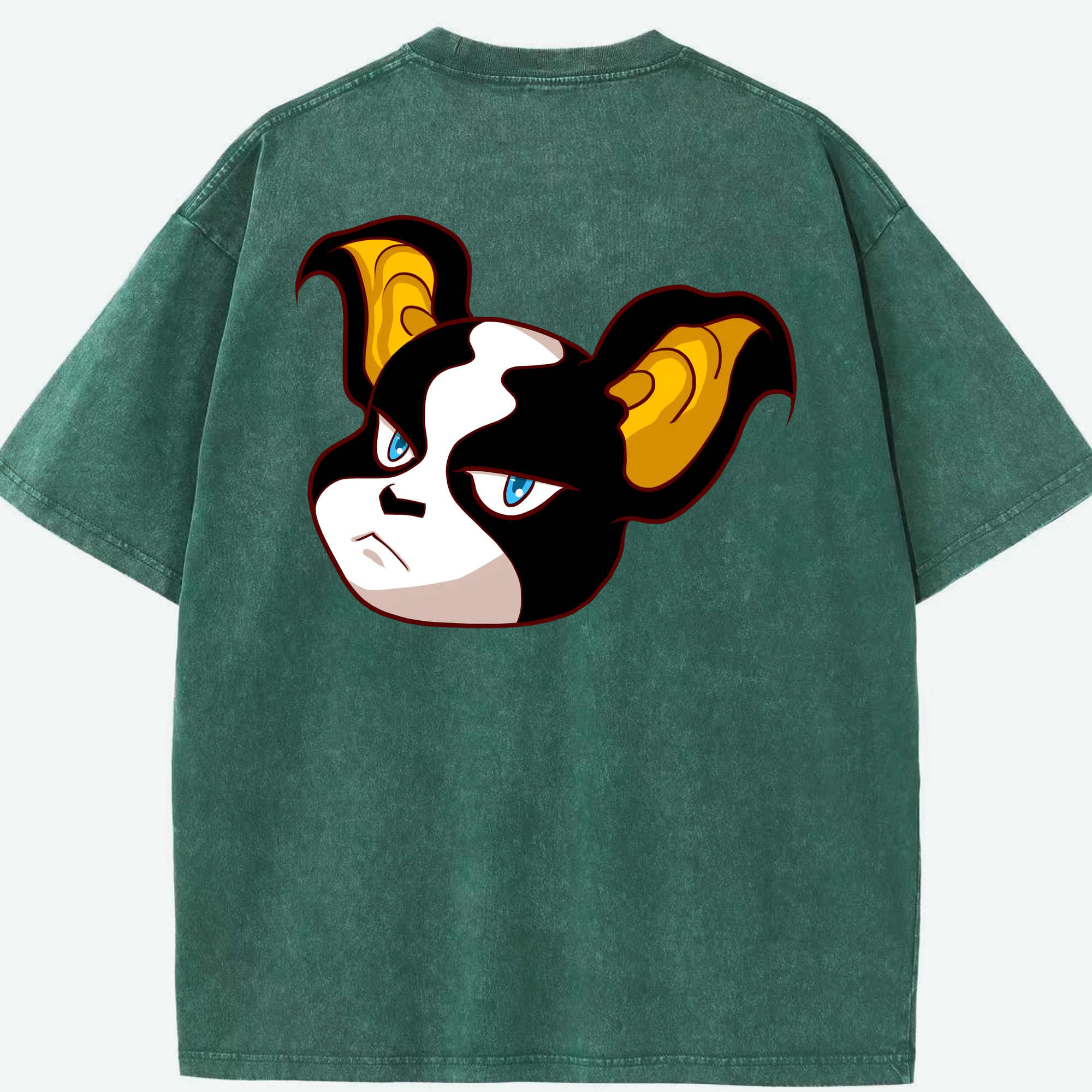 （画像用） ジョジョの奇妙な冒険 イギー JoJo's Bizarre Adventure Iggy 綿100% ヴィンテージ風 半袖Tシャツ（背面プリント）